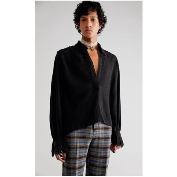 NWT-Free People Black Laura Henley - L - Picture 1 of 8